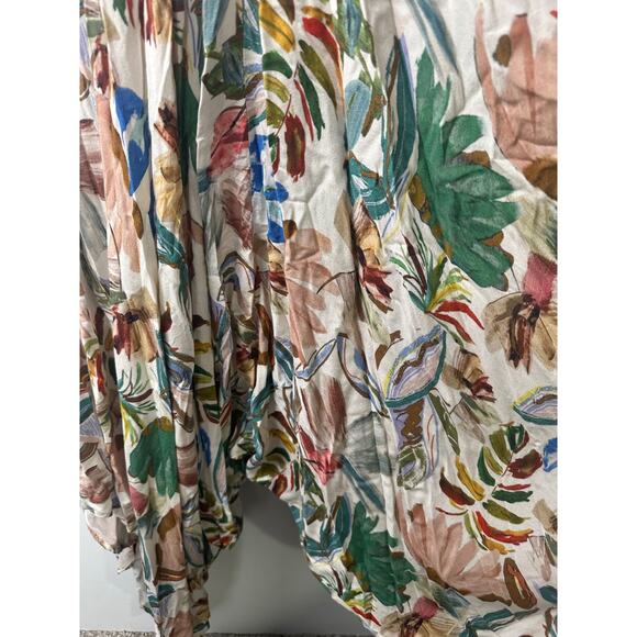 World Market Jumpsuit Womens S/M Floral Print Harem Rayon Boho Lagenlook E6 - Picture 3 of 8